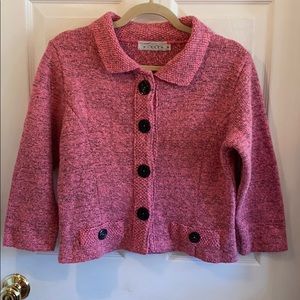Willow Brand women’s Small pink knit cropped cardigan cotton sweater